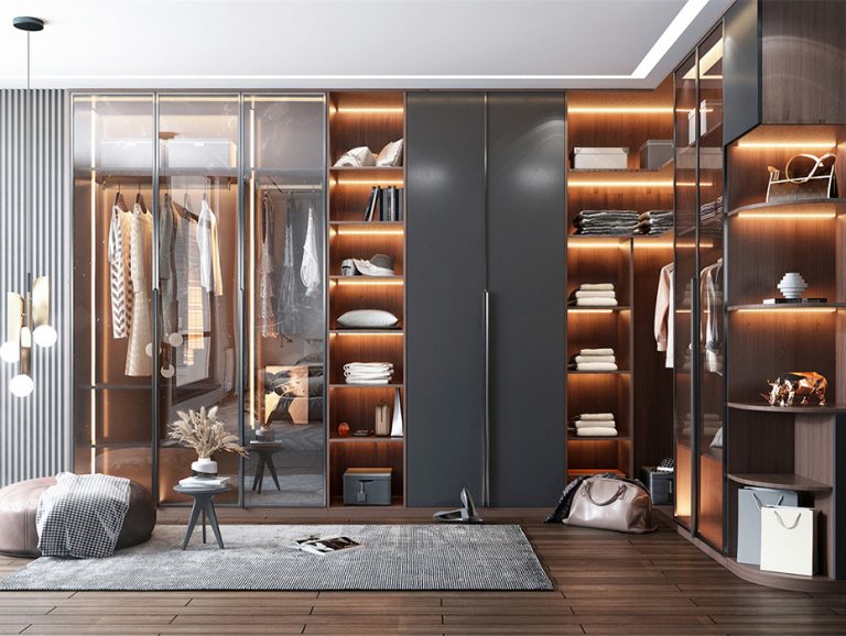 Modern Luxury Dark Grey Closet