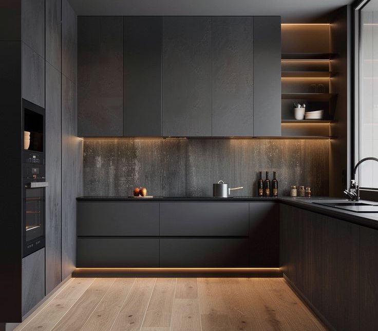 Black Kitchen Cabinets