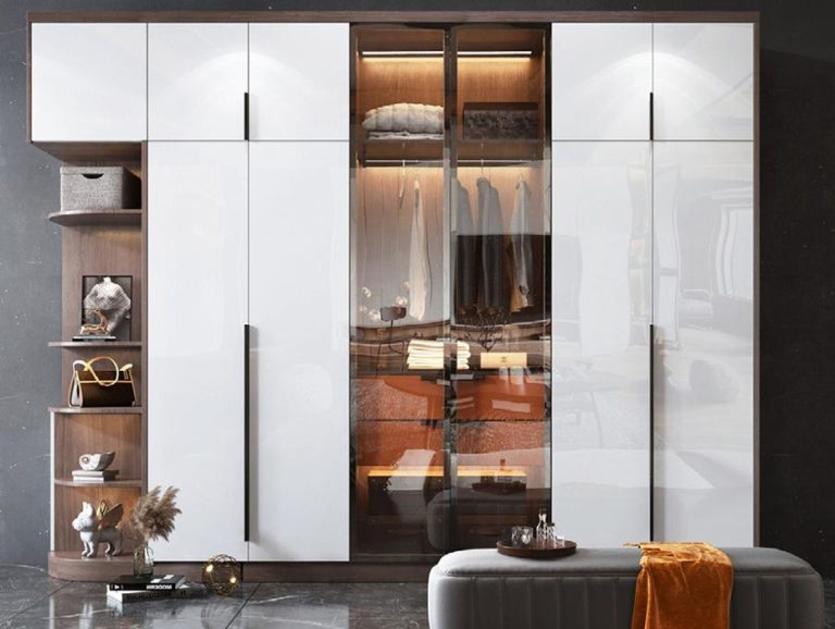 Off-white Wardrobe with Dressing Table