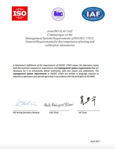 ISO Verification