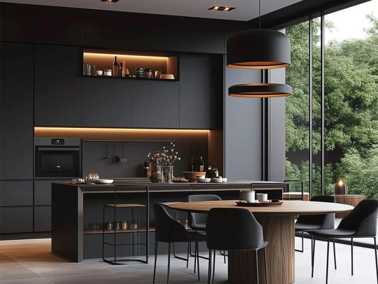 MDF 2PAC matte black Kitchen Cabinets