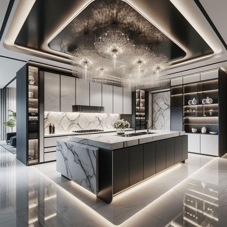 Light luxury kitchen cabinets