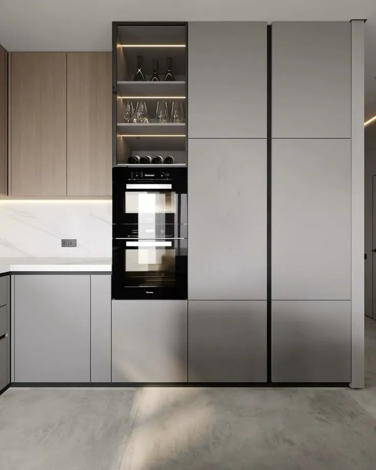 Gray Painted Kitchen Cabinets