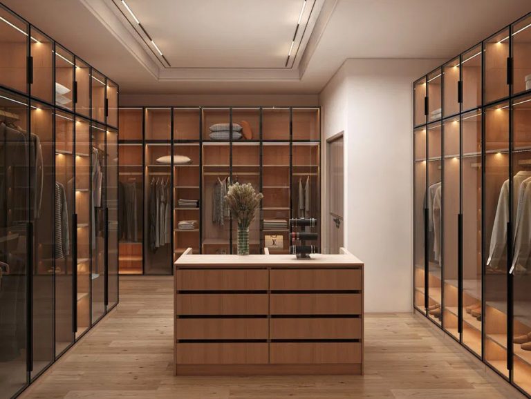 Luxury Modern Bedroom Wardrobe With Island