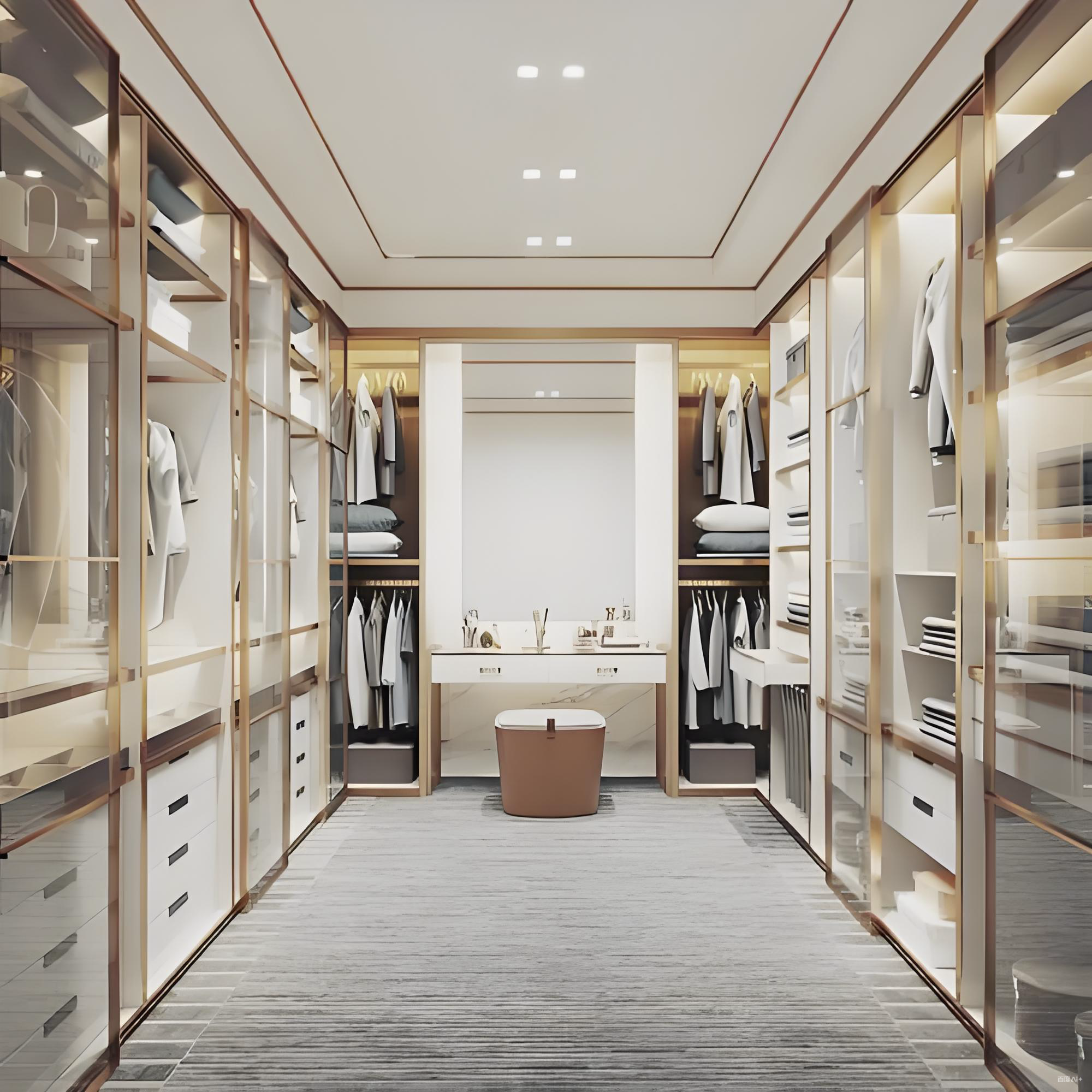 Modern White Walk In Closet