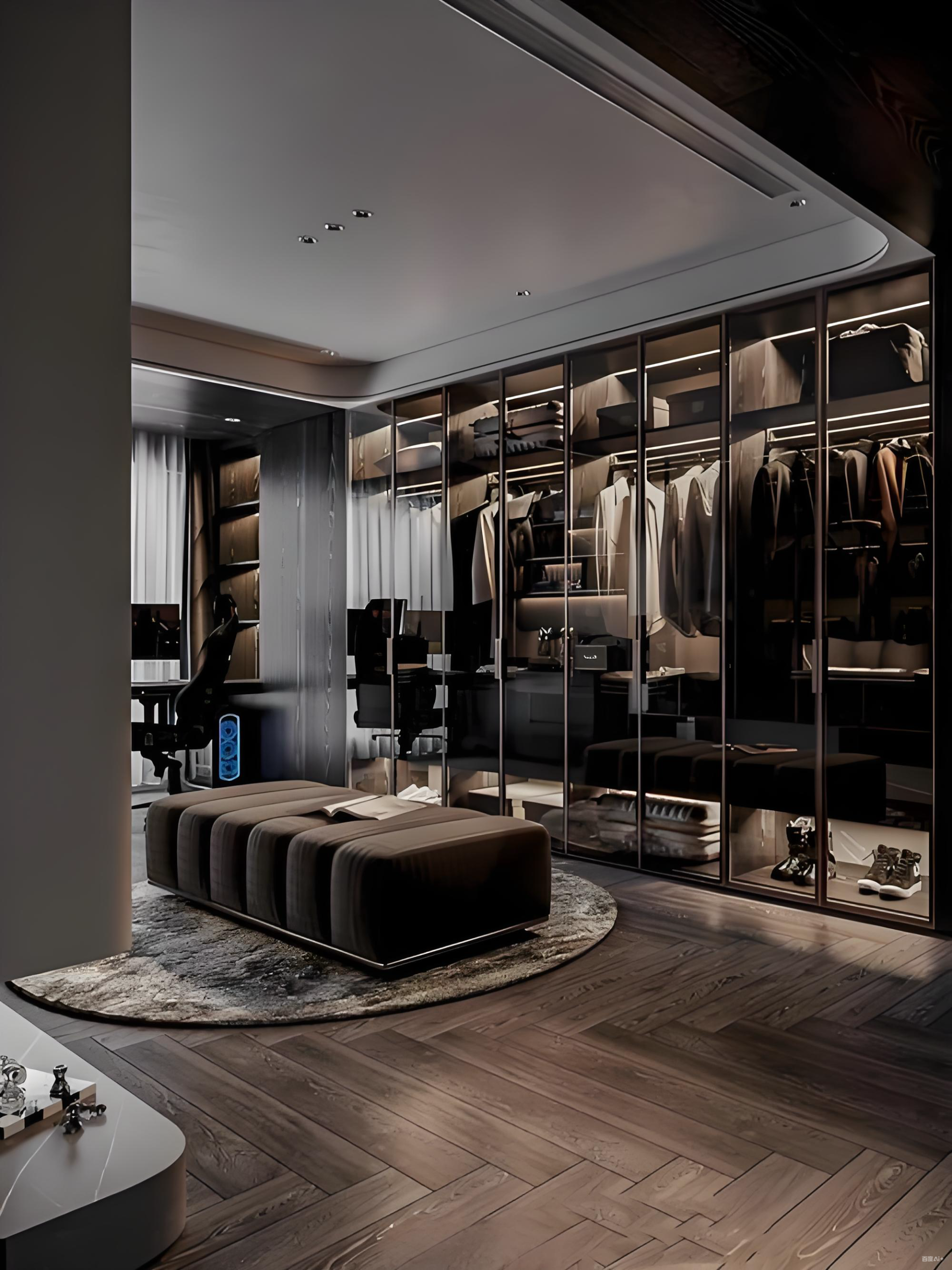 Custom Built in Closet with Island