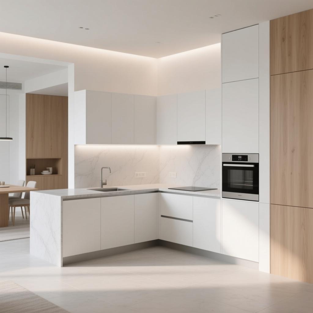 Minimalist Melamine Kitchen Cabinets