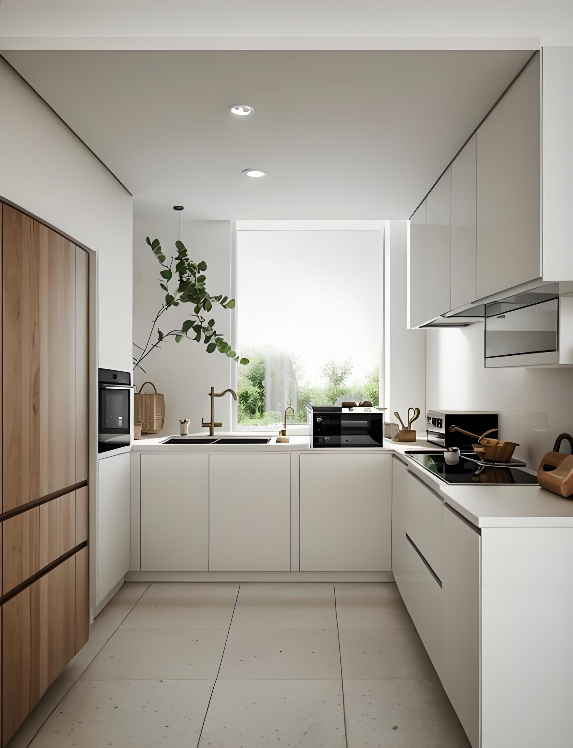 Contemporary PET Frameless Kitchen Cabinets