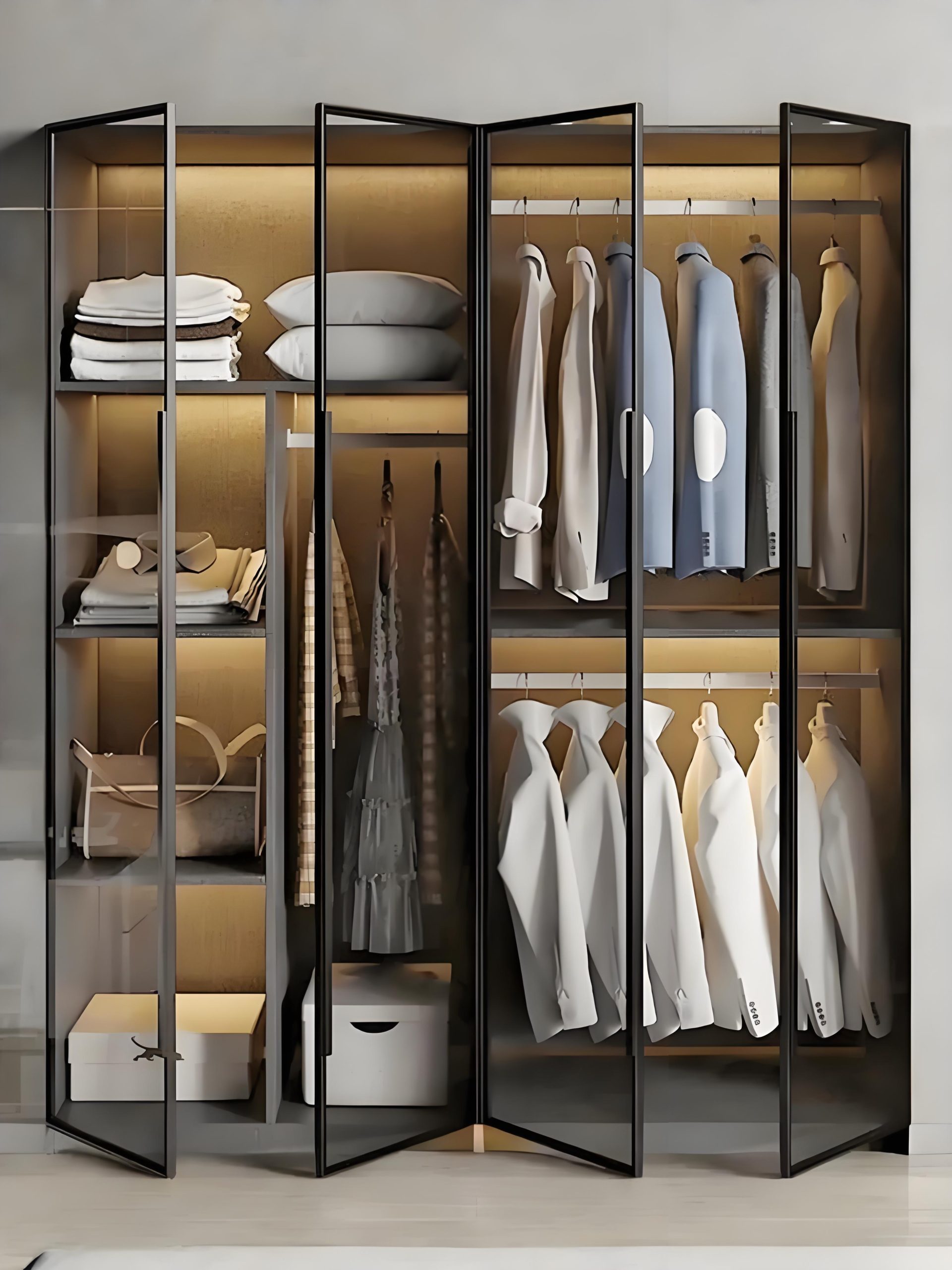 Custom Hinged Wardrobe Doors With Glass