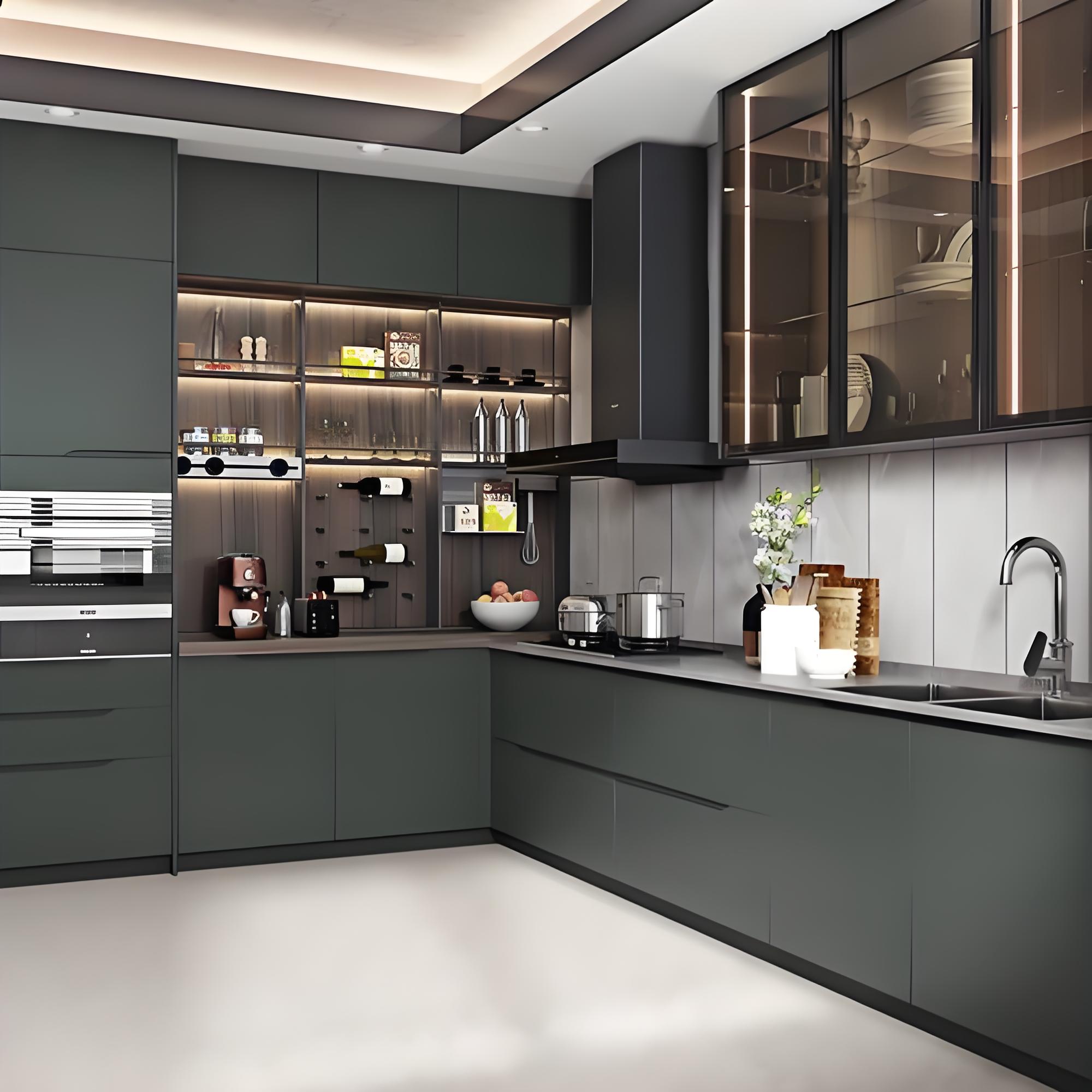 Modern Lacquer Customized Kitchen Cabinet