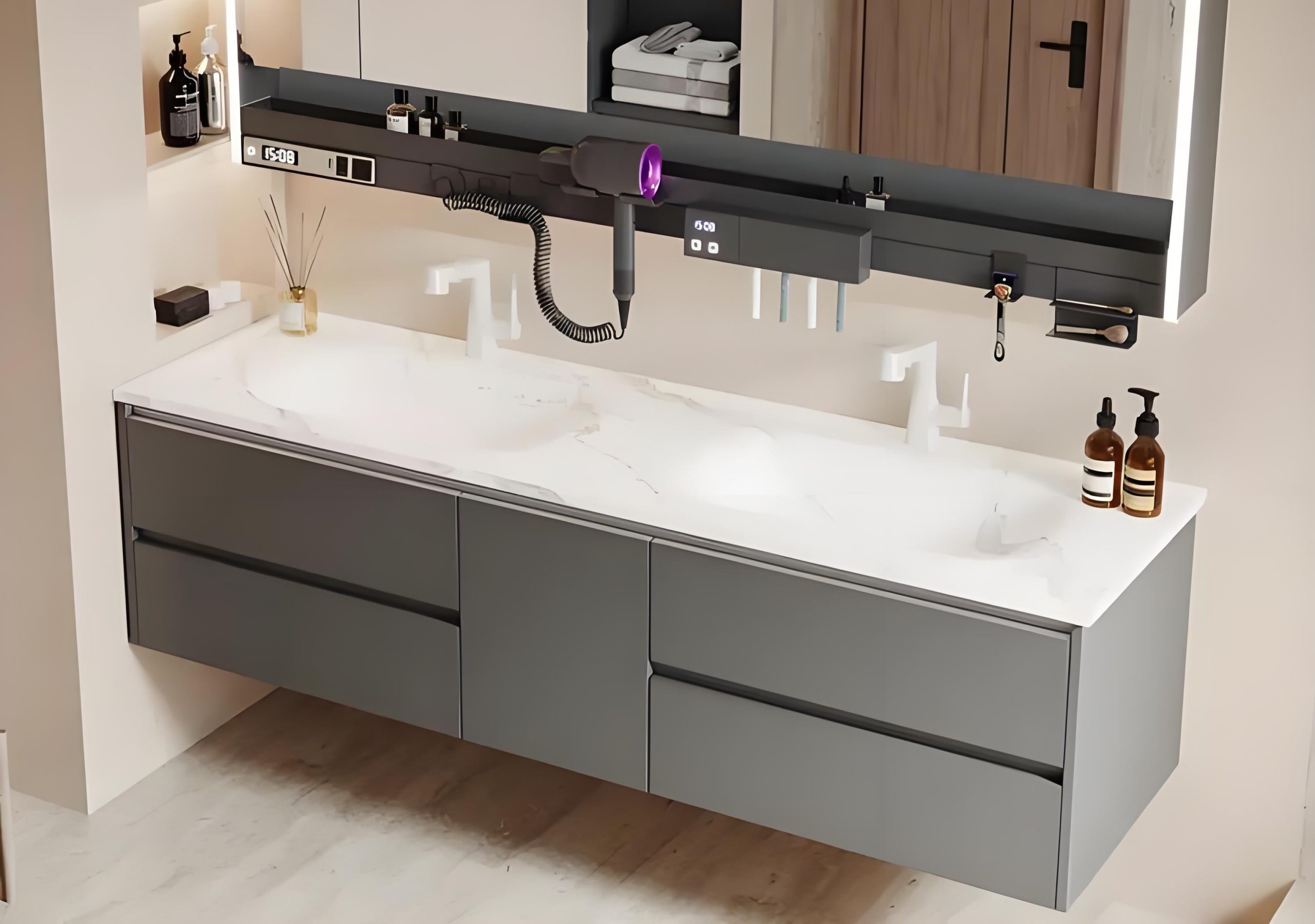 Double Washbasin Cabinet
